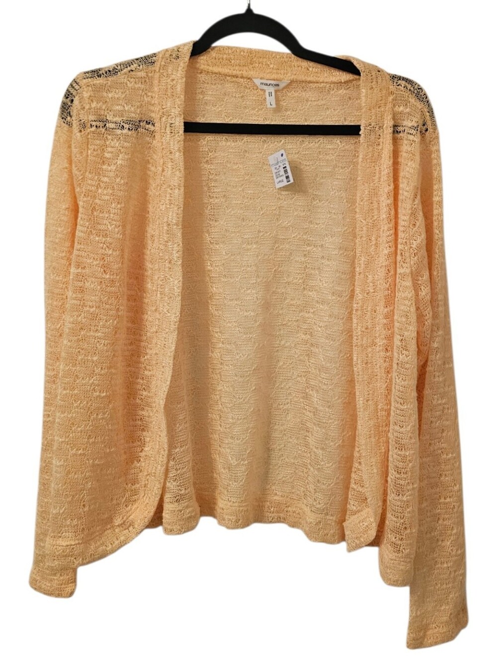 Yellow Maurices Women's Open Stitch Open Front Cardigan
